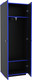 Миниатюра изображения товара Шкаф МДК Black 2-х створчатый низкий BL-ГШ3С 370x650x1800 (черный/кромка синяя)