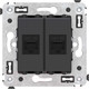 Миниатюра изображения товара Розетка DKC Avanti RJ-45 / 4412664 (черный матовый)