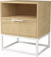 Миниатюра изображения товара Прикроватная тумба Дабер 003 / ТП3.0.1.14 (белый/дуб гамильтон натуральный)