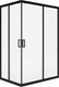 Миниатюра изображения товара Душевой уголок МетаКам Universal Pro Black 120x80 / KKS_014548 (прозрачное стекло)
