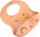 Миниатюра изображения товара Нагрудник детский Pituso Силиконовый с рисунком / KD4109 (персиковый)