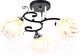 Миниатюра изображения товара Потолочный светильник Mirastyle MH-1211B/3 BK+CR