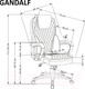 Миниатюра изображения товара Кресло офисное Halmar Gandalf (черный/серый)