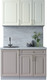 Миниатюра изображения товара Кухонный гарнитур Интерлиния Мила Шато 1.2А (белый/луна/серый каспий)