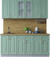 Миниатюра изображения товара Кухонный гарнитур Интерлиния Мила Шато 1.8А (мята/мята/дуб бунратти)