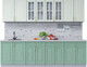 Миниатюра изображения товара Кухонный гарнитур Интерлиния Мила Шато 2.7А (белый/мята/бискайская сосна)