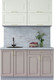 Миниатюра изображения товара Кухонный гарнитур Интерлиния Мила Шато 1.4Б (белый/луна/серый каспий)