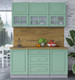 Миниатюра изображения товара Кухонный гарнитур Интерлиния Мила Шато 1.6Б (мята/мята/дуб бунратти)