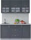 Миниатюра изображения товара Кухонный гарнитур Интерлиния Мила Шато 1.6Б (пепел/пепел/опал светлый)
