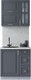 Миниатюра изображения товара Кухонный гарнитур Интерлиния Мила Шато 0.8Б (пепел/пепел/опал светлый)