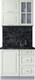Миниатюра изображения товара Кухонный гарнитур Интерлиния Мила Шато 0.9Б (белый/белый/кастилло темный)