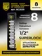 Миниатюра изображения товара Набор головок слесарных BERGER SuperLock 1/2" 16-27мм / BG2029 (8 предметов)