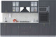 Миниатюра изображения товара Кухонный гарнитур Интерлиния Мила Шато 3.2В (пепел/пепел/опал светлый)