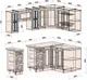 Миниатюра изображения товара Кухонный гарнитур Interline Мила Шато 1.5x2.1 правая (пепел/пепел/опал светлый)