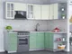 Миниатюра изображения товара Кухонный гарнитур Interline Мила Шато 1.5x2.4 правая (белый/мята/бискайская сосна)