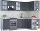 Миниатюра изображения товара Кухонный гарнитур Интерлиния Мила Шато 1.5x2.5 правая (пепел/пепел/опал светлый)