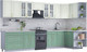 Миниатюра изображения товара Кухонный гарнитур Интерлиния Мила Шато 1.5x3.6 правая (белый/мята/бискайская сосна)