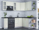 Миниатюра изображения товара Кухонный гарнитур Интерлиния Мила Шато 1.7x2.2 правая (белый/белый/кастилло темный)
