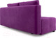 Миниатюра изображения товара Диван Mebel-Ars Еврокнижка Марсель №1 (фиолетовый)