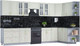 Миниатюра изображения товара Кухонный гарнитур Интерлиния Мила Шато 1.7x3.6 правая (белый/белый/кастилло темный)
