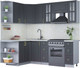 Миниатюра изображения товара Кухонный гарнитур Интерлиния Мила Шато 1.5x2.2 левая (пепел/пепел/опал светлый)