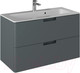 Миниатюра изображения товара Тумба с умывальником Briz Прато Грэй 100 / 240 03-18100-16 00 ГР (темно-серый матовый)