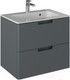 Миниатюра изображения товара Тумба с умывальником Briz Прато Грэй 70 / 240 03-18070-16 00 ГР (темно-серый матовый)