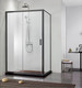 Миниатюра изображения товара Душевая дверь Aquatek 120x200 / AQ ARI RA 12020BL (черный/прозрачное стекло)
