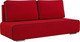 Миниатюра изображения товара Диван Mebel-Ars Еврокнижка Марк (кордрой красный/черный HB 178-17)