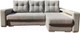 Миниатюра изображения товара Диван угловой Bobrovmebel Влада 8/2дн правый накладки + полка и пенал (микровелюр симпл 30 светло-серый)