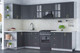 Миниатюра изображения товара Кухонный гарнитур Интерлиния Мила Шато 1.5x3.0 левая (пепел/пепел/опал светлый)