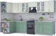 Миниатюра изображения товара Кухонный гарнитур Интерлиния Мила Шато 1.5x3.3 левая (белый/мята/бискайская сосна)