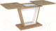 Миниатюра изображения товара Обеденный стол Signal Nigel 120-160x80x76 (дуб артизан/белый матовый)