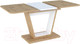 Миниатюра изображения товара Обеденный стол Signal Nigel 120-160x80x76 (дуб артизан/белый матовый)
