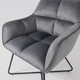 Миниатюра изображения товара Кресло мягкое AksHome Florida (темно-серый велюр/черный)