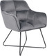 Миниатюра изображения товара Кресло мягкое AksHome Florida (темно-серый велюр/черный)