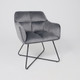Миниатюра изображения товара Кресло мягкое AksHome Florida (темно-серый велюр/черный)