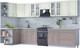 Миниатюра изображения товара Кухонный гарнитур Интерлиния Мила Шато 1.5x3.6 левая (белый/луна/серый каспий)