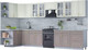 Миниатюра изображения товара Кухонный гарнитур Интерлиния Мила Шато 1.5x3.8 левая (белый/луна/серый каспий)