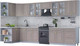 Миниатюра изображения товара Кухонный гарнитур Интерлиния Мила Шато 1.5x3.8 левая (луна/луна/бискайская сосна)
