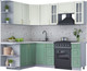 Миниатюра изображения товара Кухонный гарнитур Интерлиния Мила Шато 1.7x2.2 левая (белый/мята/бискайская сосна)