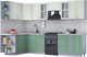 Миниатюра изображения товара Кухонный гарнитур Интерлиния Мила Шато 1.7x3.0 левая (белый/мята/бискайская сосна)