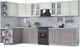 Миниатюра изображения товара Кухонный гарнитур Интерлиния Мила Шато 1.7x3.5 левая (белый/луна/серый каспий)