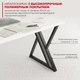 Миниатюра изображения товара Письменный стол Domus Гранд / 12.016.401.02 (белый/металл черный)