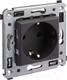 Миниатюра изображения товара Розетка DKC Avanti 2P+E / 4412003 (черный матовый)