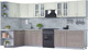 Миниатюра изображения товара Кухонный гарнитур Интерлиния Мила Шато 1.7x3.6 левая (белый/луна/серый каспий)