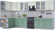 Миниатюра изображения товара Кухонный гарнитур Интерлиния Мила Шато 1.7x3.7 левая (белый/мята/бискайская сосна)