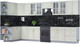 Миниатюра изображения товара Кухонный гарнитур Интерлиния Мила Шато 1.7x3.8 левая (белый/белый/кастилло темный)