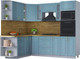 Миниатюра изображения товара Кухонный гарнитур Интерлиния Мила Шато 1.88x2.4 ВТ левая (океан/океан/дуб бунратти)