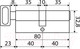 Миниатюра изображения товара Цилиндровый механизм замка Стандарт Max 80 (40х40В) SN перф. ключ/вертушка 5 ключей